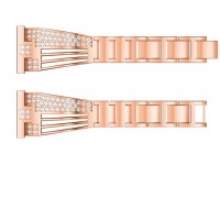 Ανταλλακτικό λουράκι QuickFit Stainless Diamonds Rose Gold για Samsung Galaxy Watch3(45mm)/Watch(46mm)/Huawei Watch 3 (46mm)/ Watch 3 Pro (48mm)/GT 2/Pro/Honor GS Pro/Amazfit GTR 3 (46mm)/GTR 3 Pro/GTR(47mm)/ Stratos 3(48mm) (22mm)