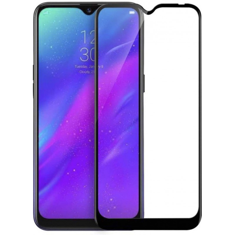 Γυαλί Προστασίας Realme C11 Full Cover Tempered Glass 9H Full Screen Cover AntiCrash / AntiShock Black