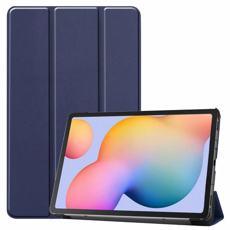 Θήκη Three Fold Samsung Galaxy Tab S7+ Plus/S8+ Plus/S7 FE 12.4'' T970-T976/T730 Custer Texture Navy Blue