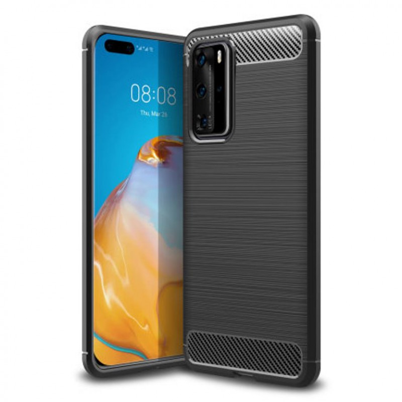 Θήκη TPU Carbon Fiber Brushed Huawei P40 Black
