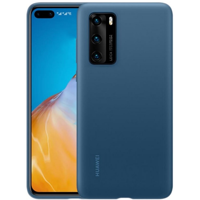 Θήκη Huawei PC Silicone Cover P40 Blue (Original) 51993721