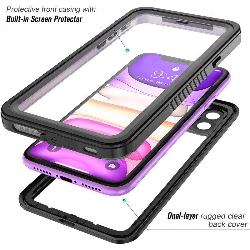 Αδιάβροχη θήκη Redpepper Apple iPhone 11 (6.1") Shockproof/Waterproof Black