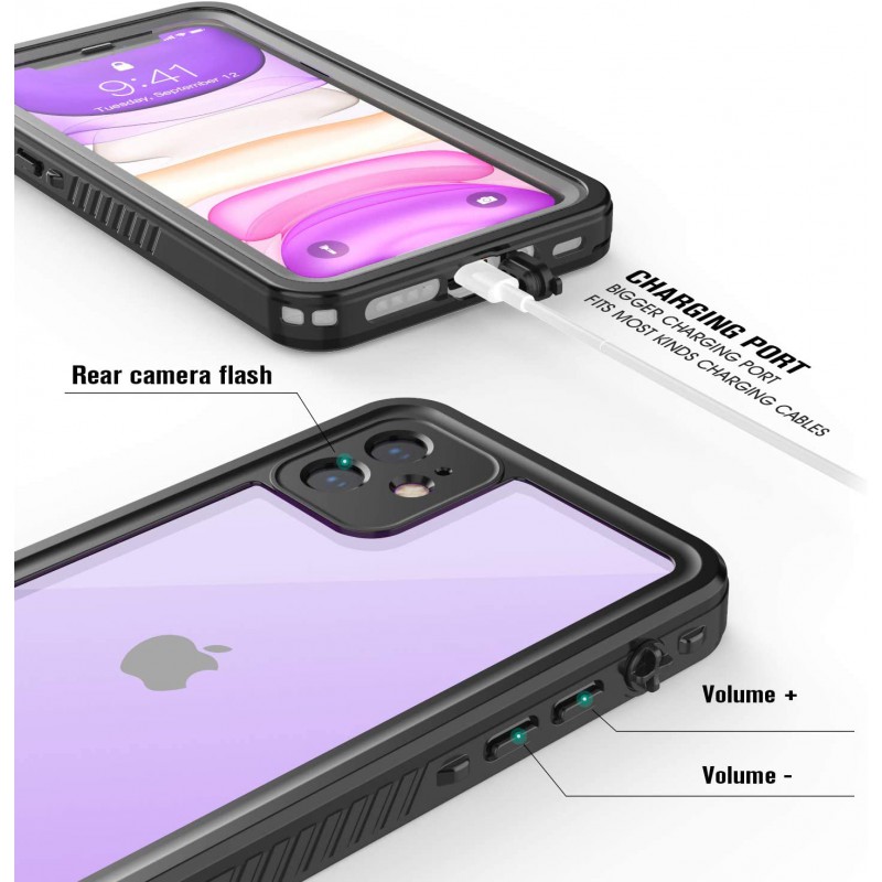 Αδιάβροχη θήκη Redpepper Apple iPhone 11 (6.1") Shockproof/Waterproof Black