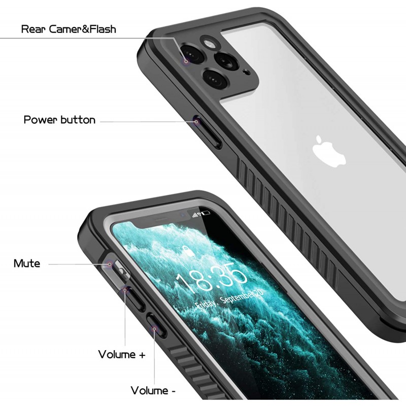 Αδιάβροχη θήκη Redpepper Apple iPhone 11 Pro (5.8") Shockproof/Waterproof Black