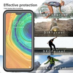 Αδιάβροχη θήκη Redpepper Huawei Mate 60 Pro Shockproof/Waterproof Black/Clear