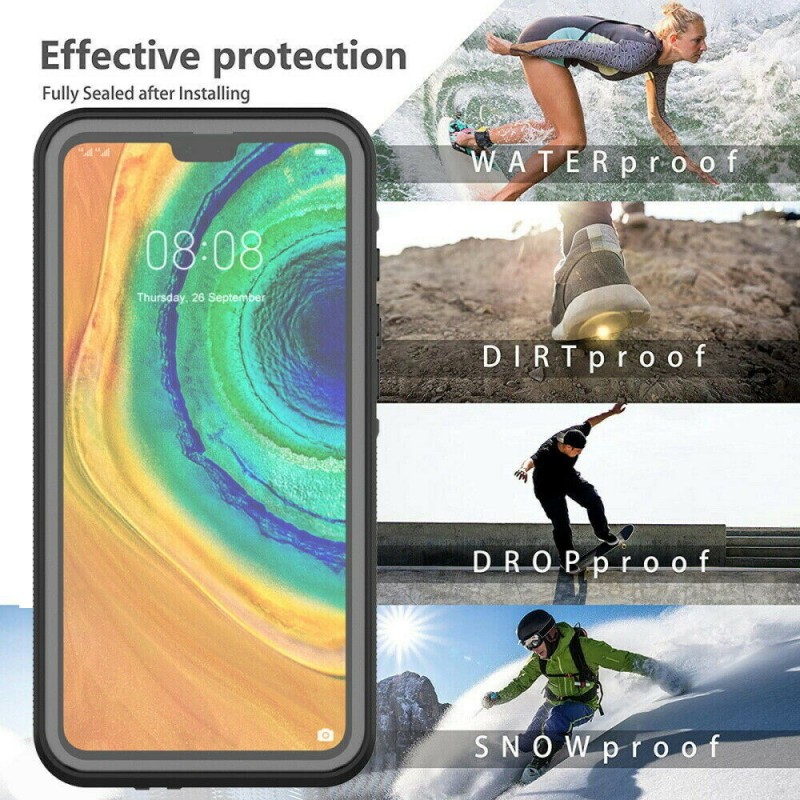 Αδιάβροχη θήκη Redpepper Huawei Mate 60 Pro Shockproof/Waterproof Black/Clear