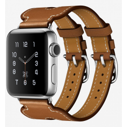 Ανταλλακτικό λουράκι QuickFit Double Buckle Apple Watch 1/2/3/4/5/6/SE/7/8 (42/44/45/49mm) Leather Brown Ανταλλακτικό λουράκι QuickFit Double Buckle Apple Watch 1/2/3/4/5/6/SE/7/8 (42/44/45/49mm) Leather Brown