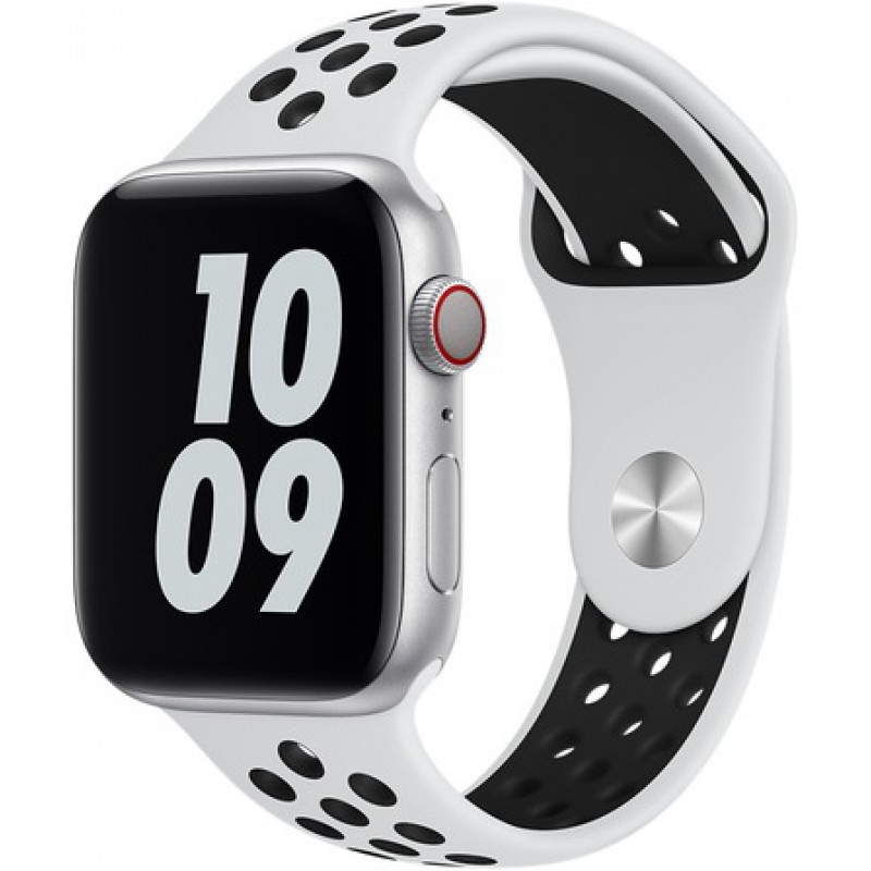 Ανταλλακτικό λουράκι QuickFit Apple Watch 1/2/3/4/5/6/SE/7/8 (42/44/45/49mm) Softband White/Black