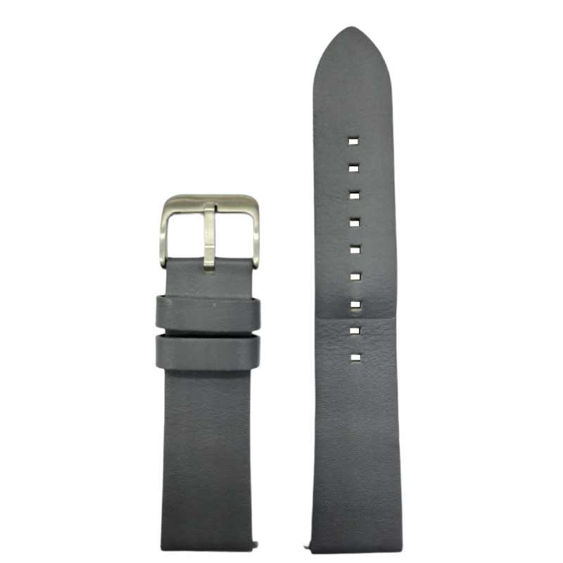 Ανταλλακτικό λουράκι Leather Grey για Samsung Galaxy Watch3(45mm)/Watch(46mm)/Huawei Watch 3 (46mm)/ Watch 3 Pro (48mm)/GT 2/Pro/Honor GS Pro/Amazfit GTR 3 (46mm)/GTR 3 Pro/GTR(47mm)/ Stratos 3(48mm) (22mm)