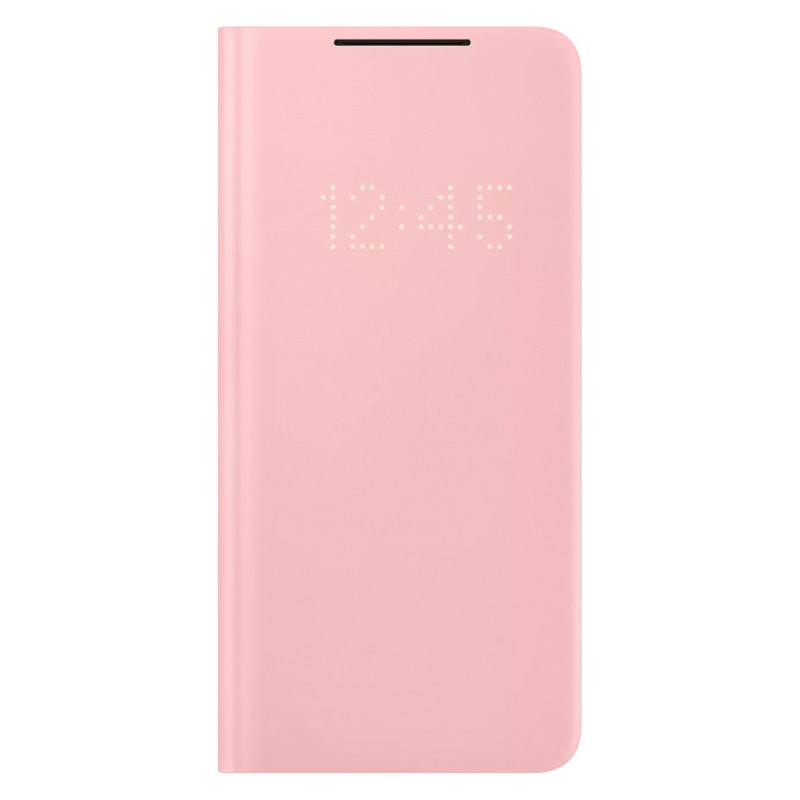 Θήκη Samsung Flip Leather Led View EF-NG996PPEGEE Galaxy S21+ Plus G996 Pink (Original)