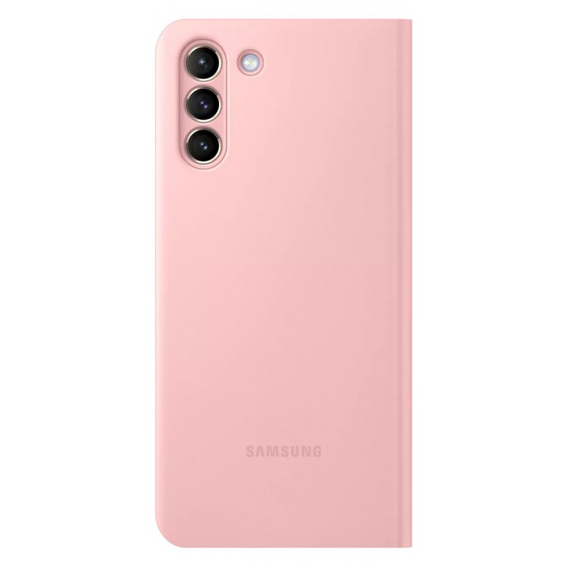 Θήκη Samsung Flip Leather Led View EF-NG996PPEGEE Galaxy S21+ Plus G996 Pink (Original)