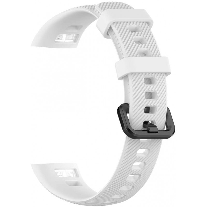 Ανταλλακτικό λουράκι Huawei Band 4/5 Striped Silicone White