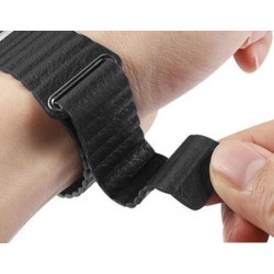 Ανταλλακτικό λουράκι QuickFit Leather Loop Sport  Samsung Galaxy Watch3(45mm)/Watch(46mm)/Huawei Watch 3 (46mm)/ Watch 3 Pro (48mm)/GT 2/Pro/Honor GS Pro/Amazfit GTR 3 (46mm)/GTR 3 Pro/GTR(47mm)/ Stratos 3(48mm) (22mm) Black