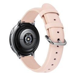 Ανταλλακτικό λουράκι Genuine Leather Round Tail Pink για Samsung Galaxy Watch3(45mm)/Watch(46mm)/Huawei Watch 3 (46mm)/ Watch 3 Pro (48mm)/GT 2/Pro/Honor GS Pro/Amazfit GTR 3 (46mm)/GTR 3 Pro/GTR(47mm)/ Stratos 3(48mm) (22mm)