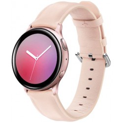 Ανταλλακτικό λουράκι Genuine Leather Round Tail Pink για Samsung Galaxy Watch3(45mm)/Watch(46mm)/Huawei Watch 3 (46mm)/ Watch 3 Pro (48mm)/GT 2/Pro/Honor GS Pro/Amazfit GTR 3 (46mm)/GTR 3 Pro/GTR(47mm)/ Stratos 3(48mm) (22mm)