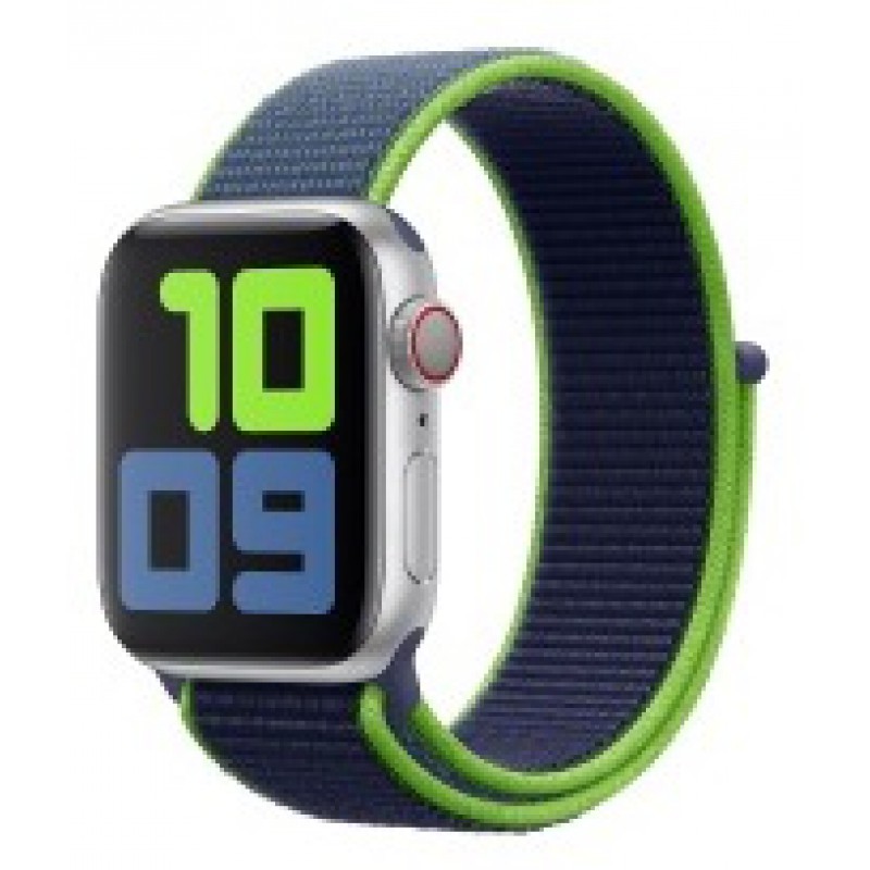 Ανταλλακτικό λουράκι QuickFit Nylon Apple Watch 1/2/3/4/5/6/SE/7 (38/40/41mm) Blue/Neon Lime