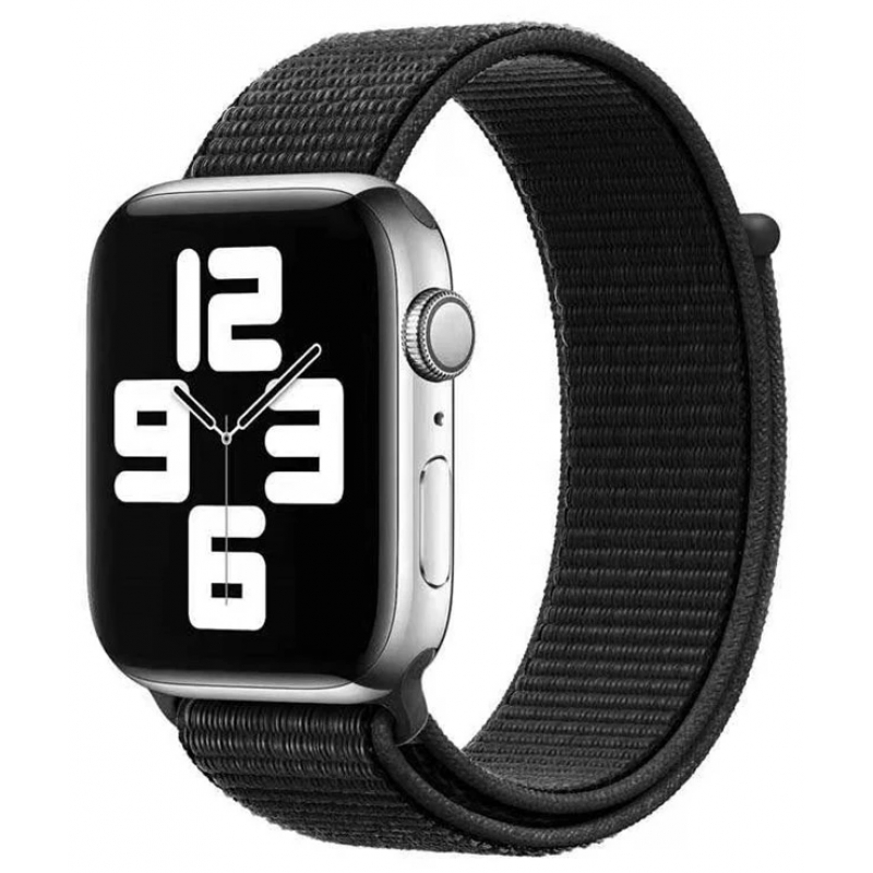 Ανταλλακτικό λουράκι QuickFit Nylon Apple Watch 1/2/3/4/5/6/SE/7 (38/40/41mm) Dark Black