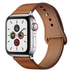 Ανταλλακτικό λουράκι QuickFit Leather Apple Watch 1/2/3/4/5/6/SE/7 (38/40/41mm) Retro Brown