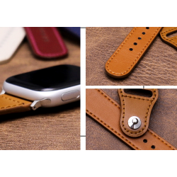 Ανταλλακτικό λουράκι QuickFit Leather Apple Watch 1/2/3/4/5/6/SE/7 (38/40/41mm) Retro Brown