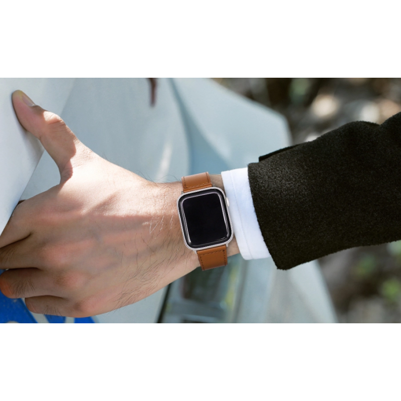 Ανταλλακτικό λουράκι QuickFit Leather Apple Watch 1/2/3/4/5/6/SE/7 (38/40/41mm) Retro Brown