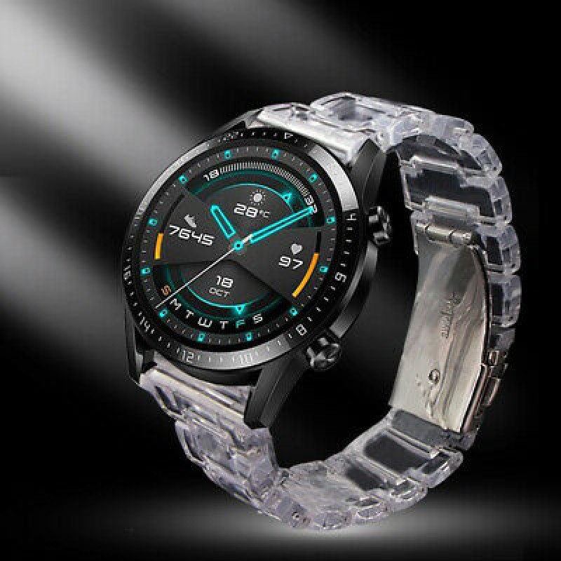 Ανταλλακτικό λουράκι QuickFit Ceramic Clear/White για Samsung Galaxy Watch3(45mm)/Watch(46mm)/Huawei Watch 3 (46mm)/ Watch 3 Pro (48mm)/GT 2/Pro/Honor GS Pro/Amazfit GTR 3 (46mm)/GTR 3 Pro/GTR(47mm)/ Stratos 3(48mm) (22mm)