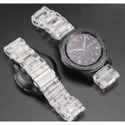 Ανταλλακτικό λουράκι QuickFit Ceramic Clear/White για Samsung Galaxy Watch3(45mm)/Watch(46mm)/Huawei Watch 3 (46mm)/ Watch 3 Pro (48mm)/GT 2/Pro/Honor GS Pro/Amazfit GTR 3 (46mm)/GTR 3 Pro/GTR(47mm)/ Stratos 3(48mm) (22mm)