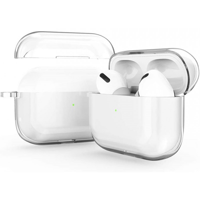 Θήκη Apple Airpods Pro 1 / 2 Silicone Protective Cover with Carabiner Clear