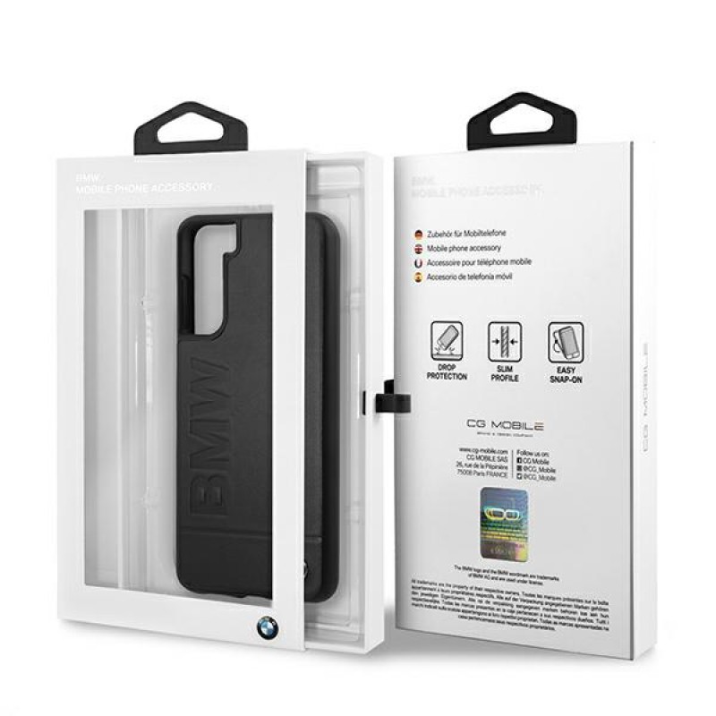 Θήκη BMW Signature Leather Hard Cover Samsung Galaxy S21+ Plus G996 Black