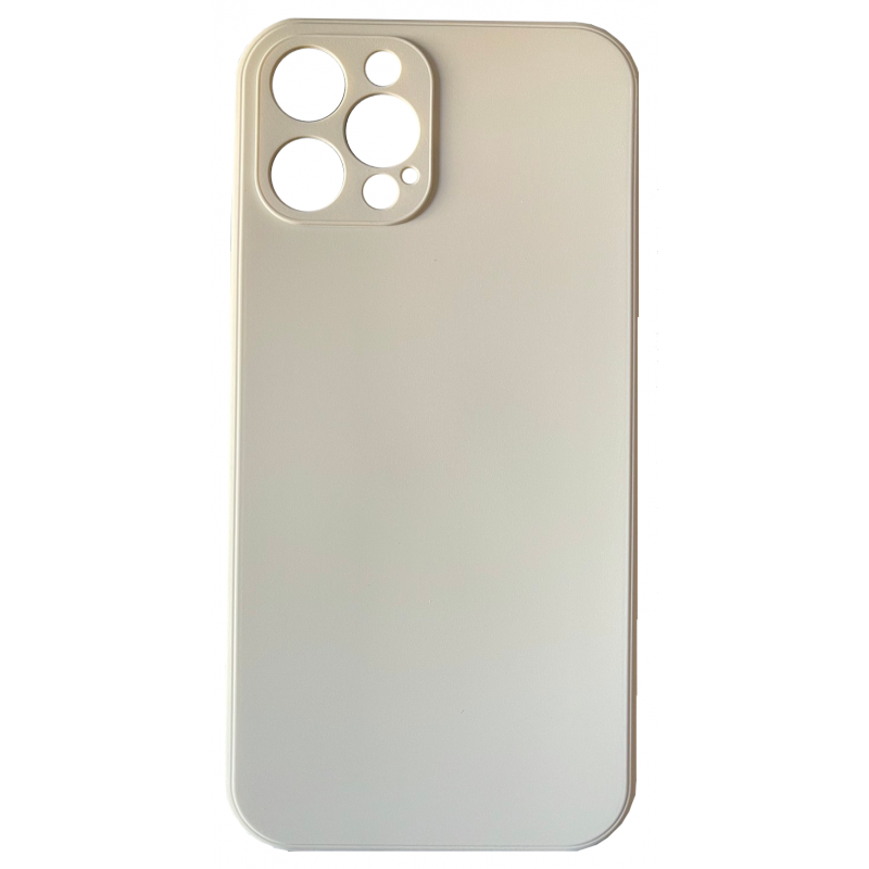 Θήκη Real Smooth Silicone Apple iPhone 12 Pro Max (6.7") Cream White