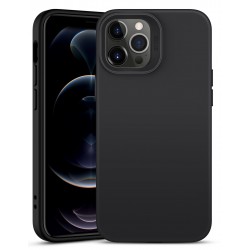 Θήκη Real Smooth Silicone Apple iPhone 12 Pro Max (6.7") Black