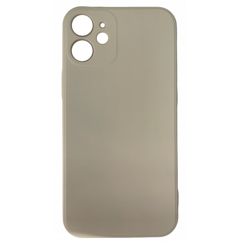 Θήκη Real Smooth Silicone Apple iPhone 12 Mini (5.4") Cream White