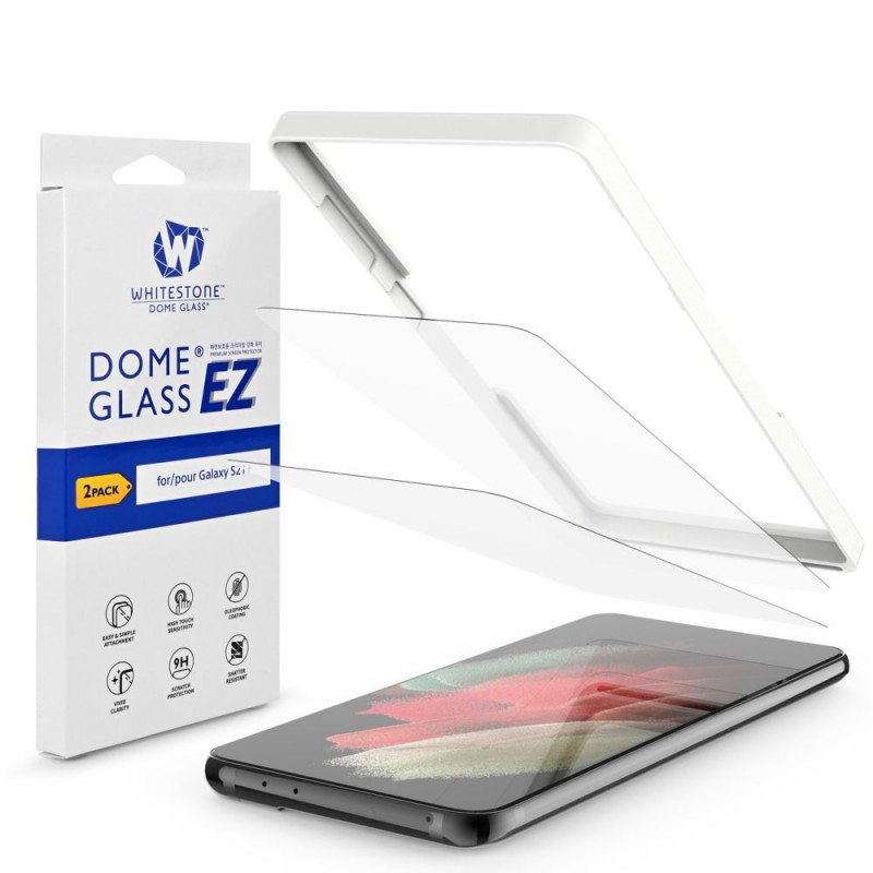 Γυαλί Προστασίας Whitestone Dome EZ Full Glue Tempered Glass Samsung Galaxy S21+ Plus 5G G996 H AntiCrash/AntiShock Clear Γυαλί Προστασίας Whitestone Dome EZ Full Glue Tempered Glass Samsung Galaxy S21+ Plus 5G G996 H AntiCrash/AntiShock Clear