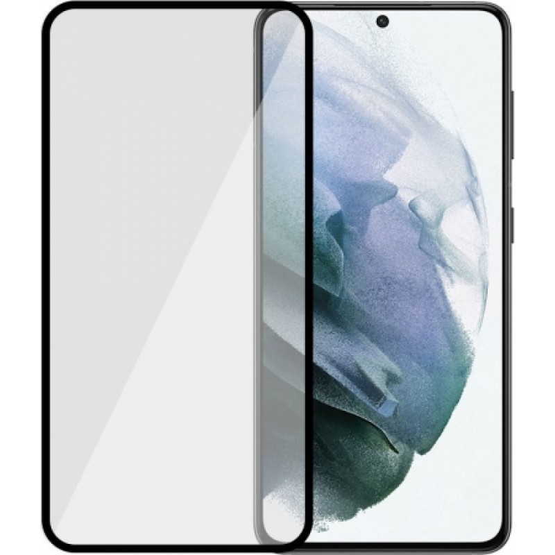 Γυαλί Προστασίας Samsung Galaxy S21 G991 10D Full Glue Tempered Glass 9H Full Screen Cover AntiCrash / AntiShock  Black