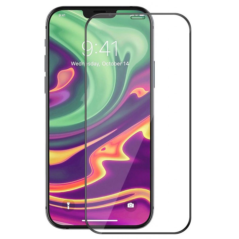 Γυαλί Προστασίας Apple iPhone 13 Pro / 14 (6.1") Full Glue 5D Tempered Glass AntiShock Black