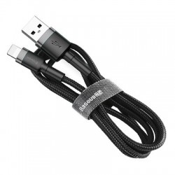 Καλώδιο Φόρτισης Baseus CALKLF-RG1 Cafule Series USB to Lightning Cable 2A 3m Gray/Black