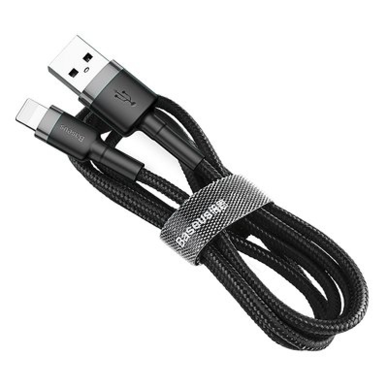 Καλώδιο Φόρτισης Baseus CALKLF-RG1 Cafule Series USB to Lightning Cable 2A 3m Gray/Black