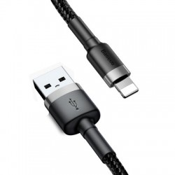 Καλώδιο Φόρτισης Baseus CALKLF-RG1 Cafule Series USB to Lightning Cable 2A 3m Gray/Black