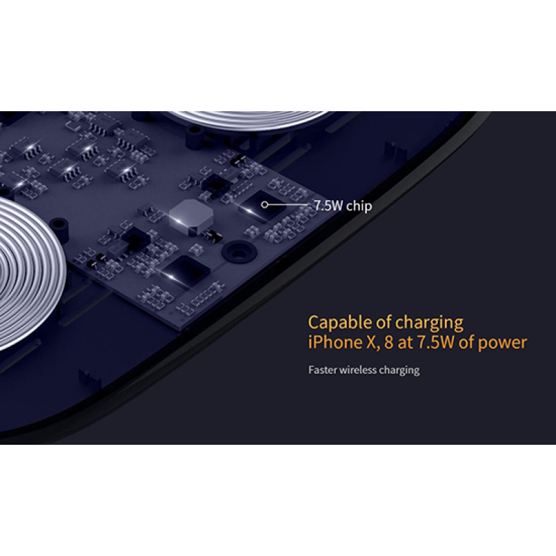 Ασύρματος Φορτιστής Qi Nillkin Gemini MC031 10W Wireless Inductive Charging Pad Black (iOS) (Android)