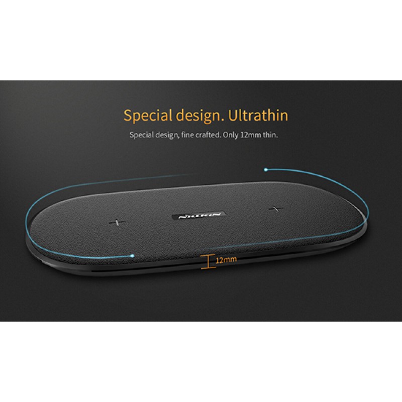 Ασύρματος Φορτιστής Qi Nillkin Gemini MC031 10W Wireless Inductive Charging Pad Black (iOS) (Android)