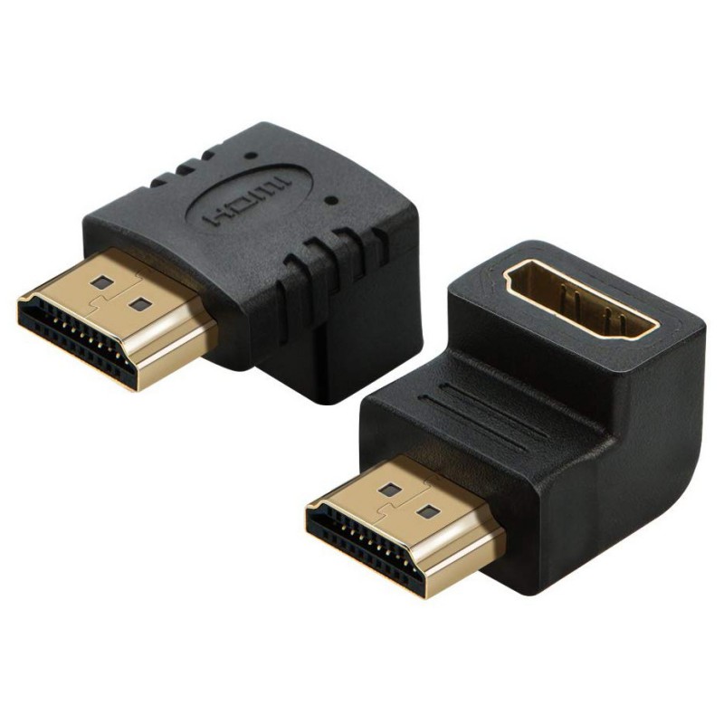 Αντάπτορας L Shape HDMI Female to HDMI Male Black
