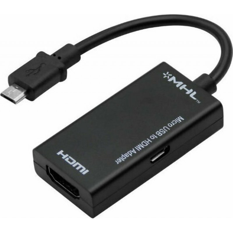 Αντάπτορας MHL male - HDMI/microUSB Female Black