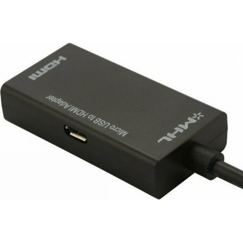 Αντάπτορας MHL male - HDMI/microUSB Female Black
