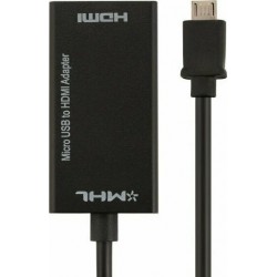 Αντάπτορας MHL male - HDMI/microUSB Female Black