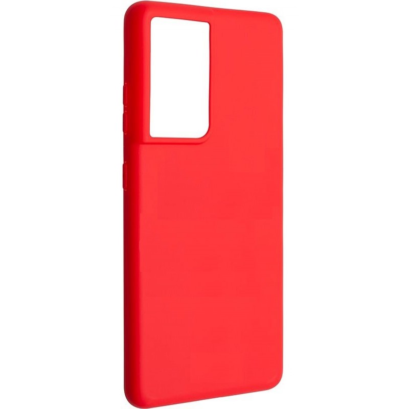 Θήκη Forcell Real Smooth Silicone Samsung Galaxy S21 Ultra G998 Red