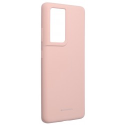 Θήκη Mercury Silicon Cover Soft touch/feeling Samsung Galaxy S21 Ultra G998 Pink Sand