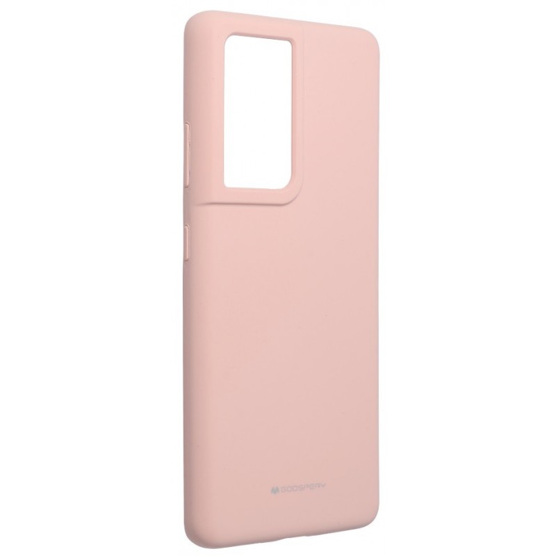 Θήκη Mercury Silicon Cover Soft touch/feeling Samsung Galaxy S21 Ultra G998 Pink Sand
