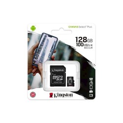 Κάρτα μνήμης Kingston Canvas Select Plus microSDXC Card 128GB cl.10 UHS-I 100MB/s + Adapter