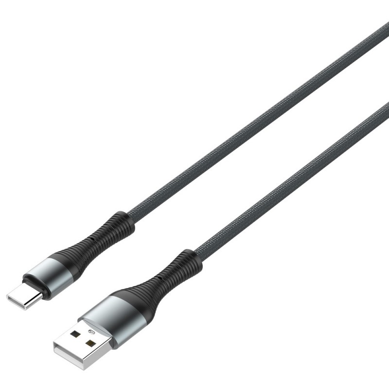 Καλώδιo Data Ldnio Braided LS402 PD Fast Data USB-A to Type-C 2m Black