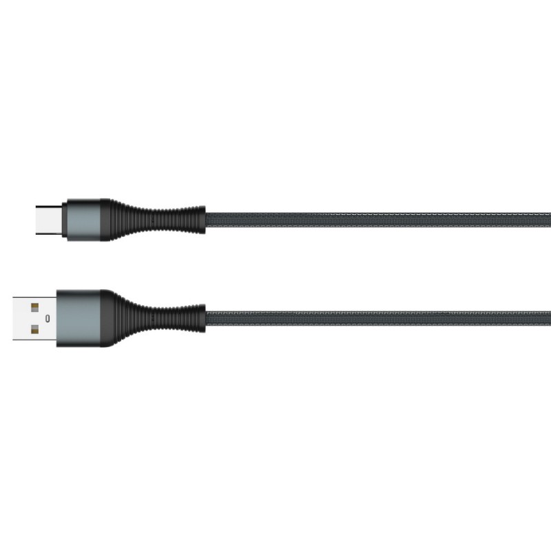 Καλώδιo Data Ldnio Braided LS402 PD Fast Data USB-A to Type-C 2m Black