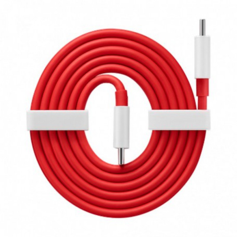 Φορτιστής Ταξιδίου OnePlus Warp Wall Quick Charge 65W/6.5A (WC065A31JH) White + Καλώδιο Data D307 Type-C (Original Bulk)